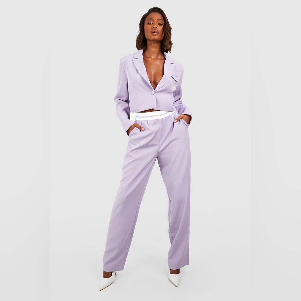 Boohoo Lavender Women's Trousers